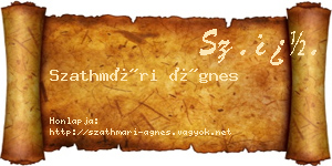Szathmári Ágnes névjegykártya